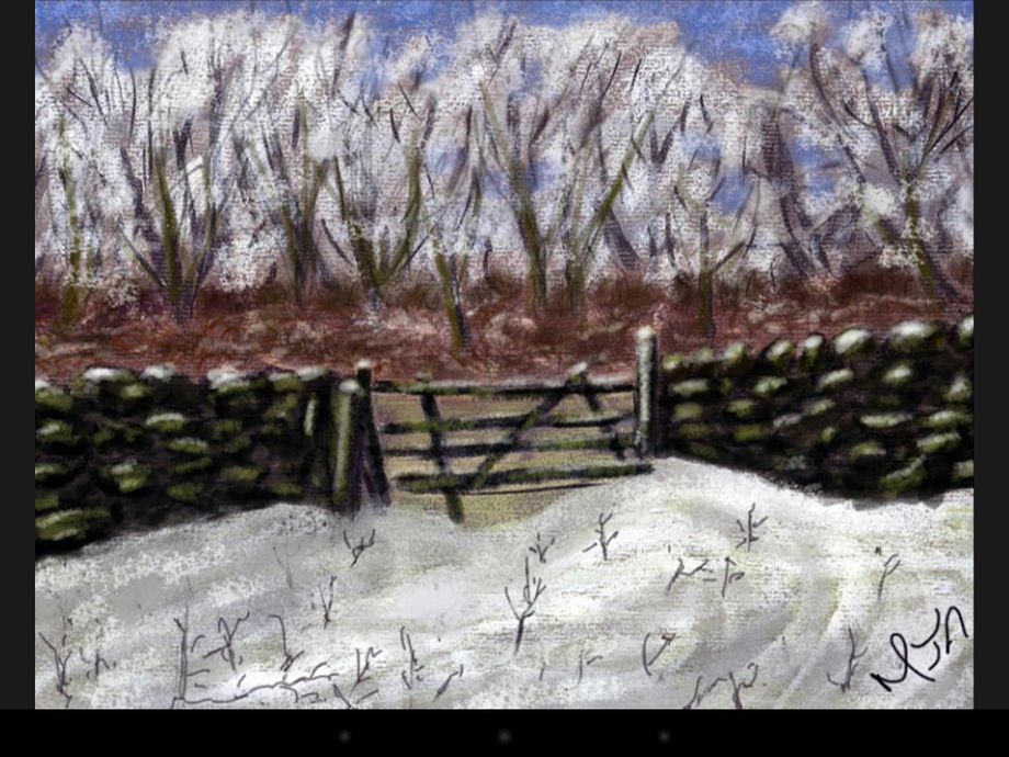 last picture painted on my Derbyshire,small holding. pastel.